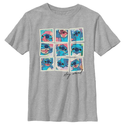 Boy's Lilo & Stitch Stay Weird Portraits T-Shirt