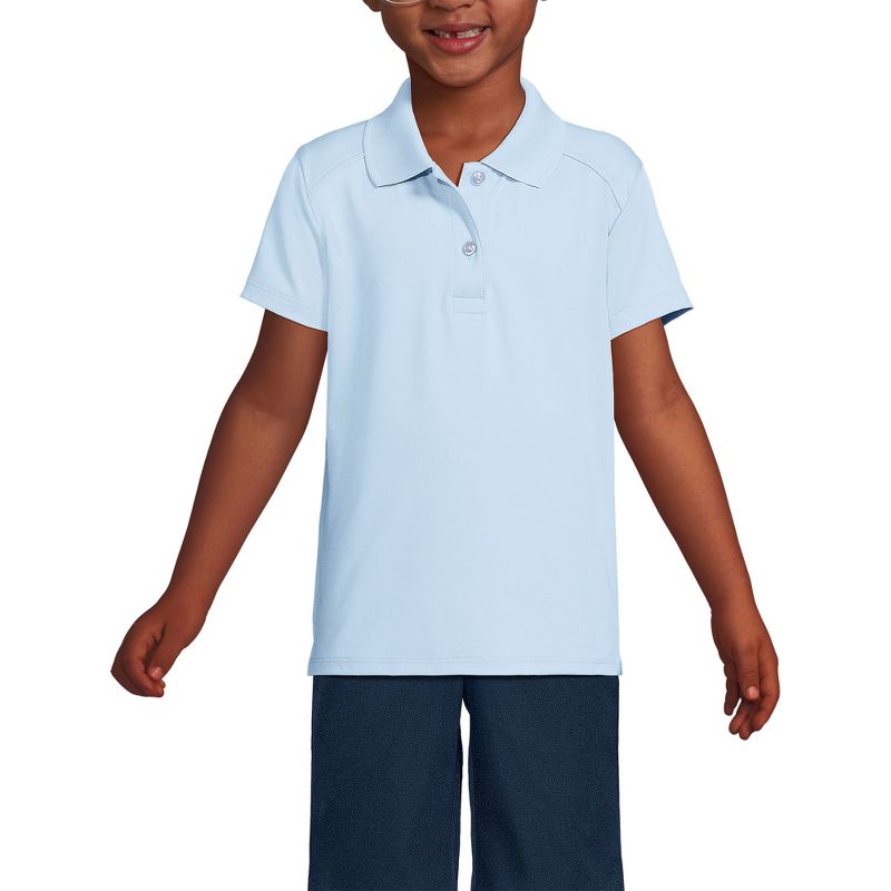 Lands' End School Uniform Kids Short Sleeve Feminine Fit Rapid Dry Polo Shirt