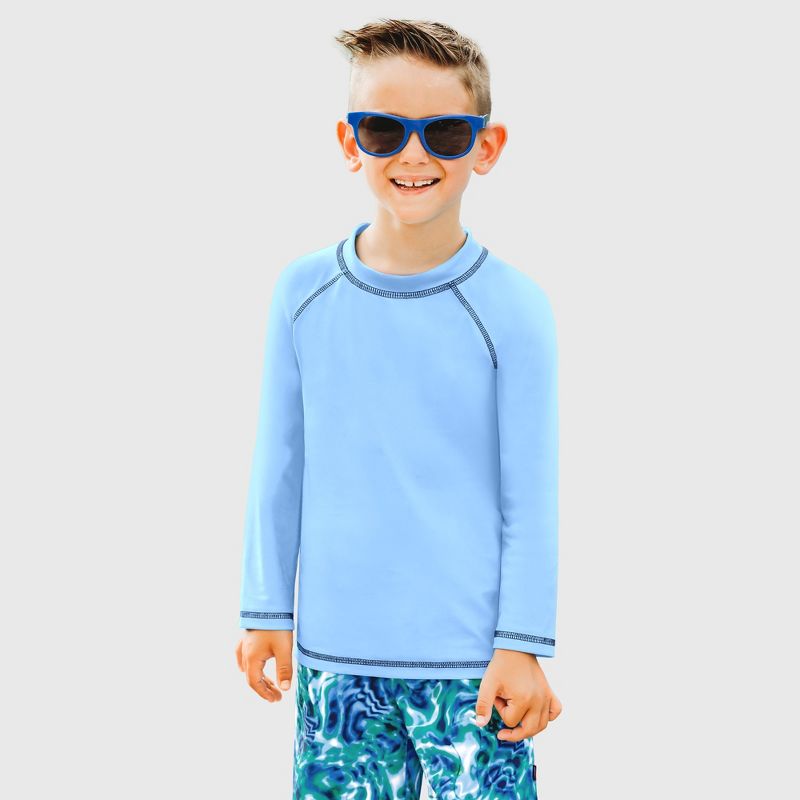 City Threads Boys UPF 50+ Long Sleeve Rashguard - USA-Made