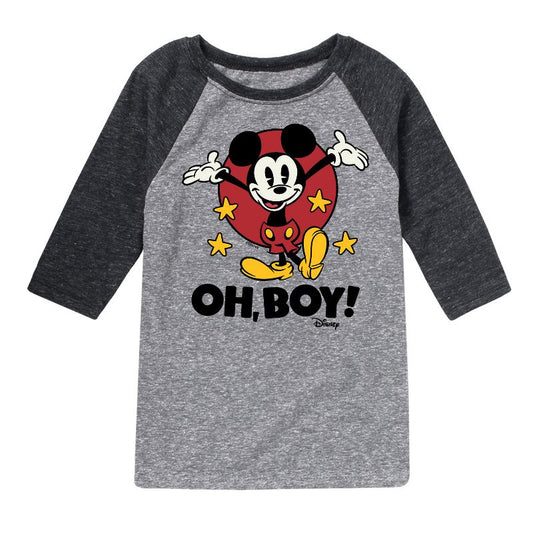 Boys' - Disney - Mickey Mouse Raglan Graphic T-Shirt