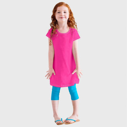 City Threads Soft Knit Jersey Girls Cap Sleeve Dress - USA-Made