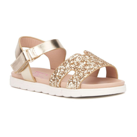 Olivia Miller Girl's Glitter Glow Toddler Slide Sandals