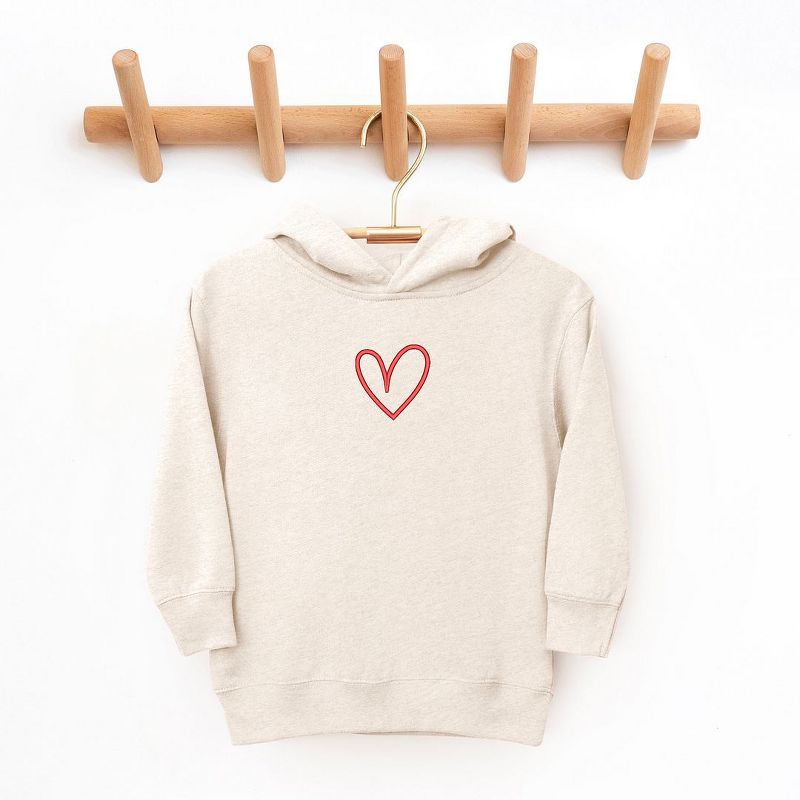 The Juniper Shop Embroidered Hand Drawn Heart Toddler Graphic Hoodie