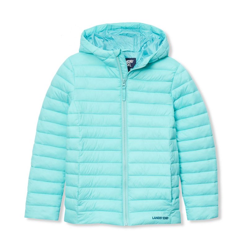 جاكيت Lands' End Kids ThermoPlume القابل للطي والمزود بغطاء رأس