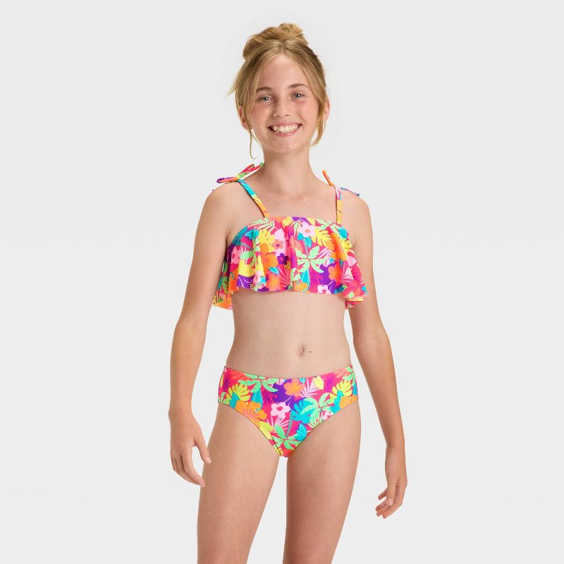 Girls' 'Dreamy Tropical' Floral Printed Bikini Set - Cat & Jack™