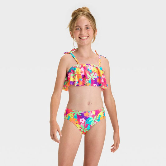 Girls' 'Dreamy Tropical' Floral Printed Bikini Set - Cat & Jack™