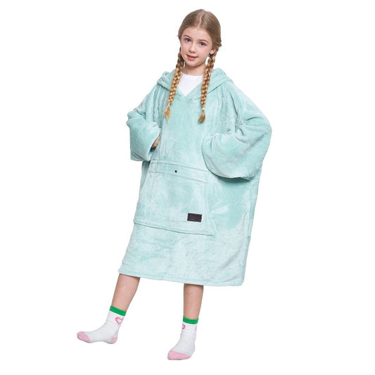 Catalonia Oversized Blanket Hoodie Sweatshirt for Kids, Wearable Fleece Pullover with Large Front Pocket, Teen Boys Girls Gift for Children's Day