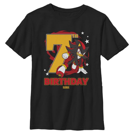 Boys Sonic the Hedgehog Shadow 7th Birthday T Shirt