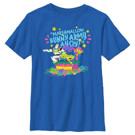 تي شيرت عيد الفصح للأولاد من Toy Story وBuzz Lightyear وAliens Marshmallow Bunny Army Ahoy