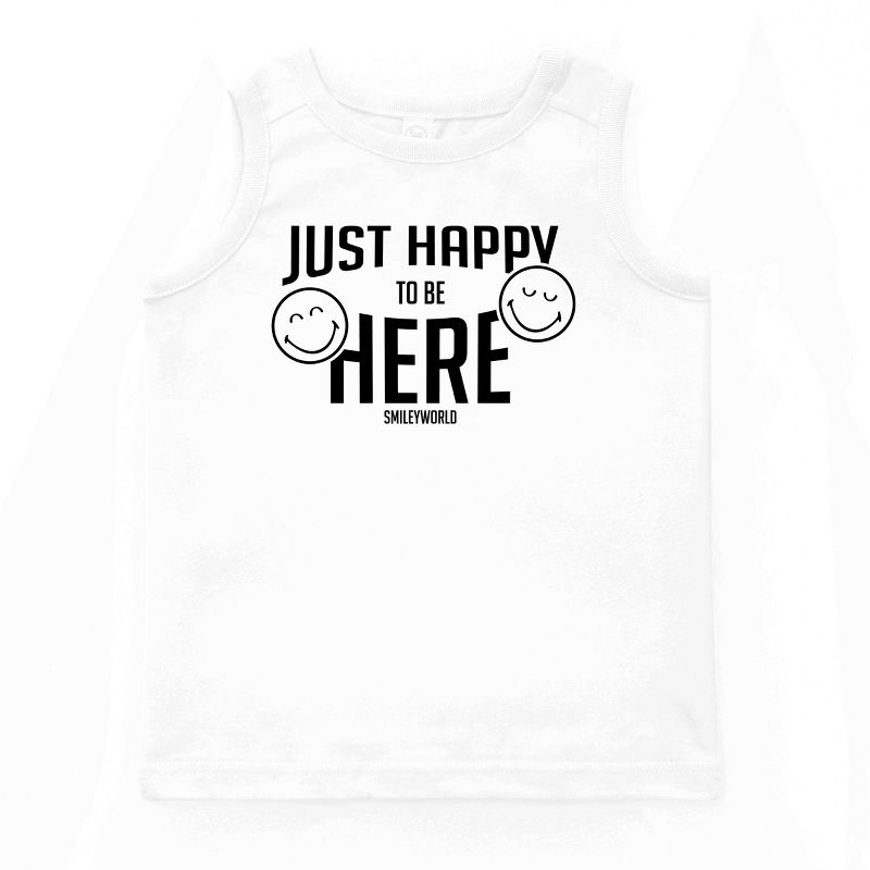قميص بدون أكمام للشباب من The Juniper Shop SmileyWorld Just Happy To Be Here