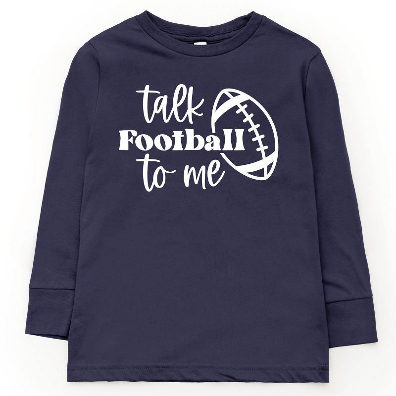 تي شيرت بأكمام طويلة للشباب من Juniper Shop بعنوان Talk Football To Me Ball