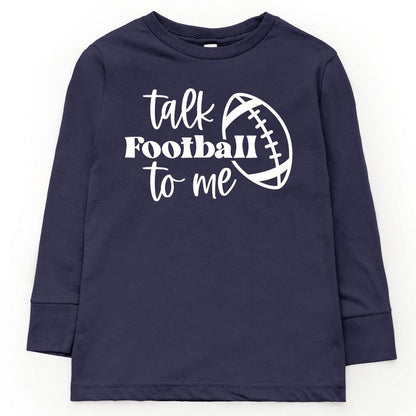 تي شيرت بأكمام طويلة للشباب من Juniper Shop بعنوان Talk Football To Me Ball