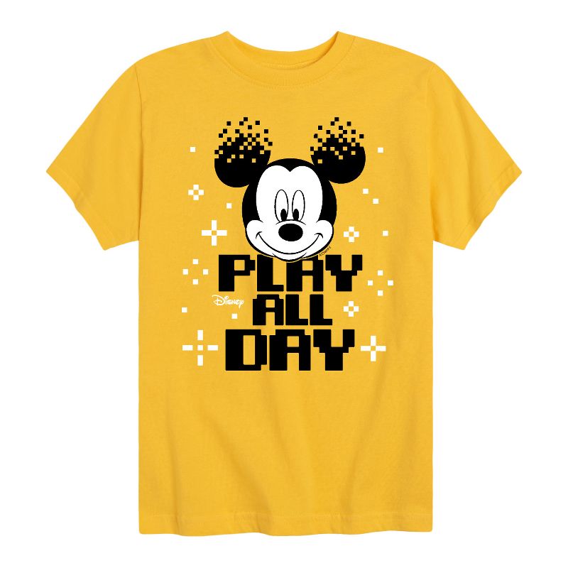 Boys' - Disney - Play All Day Pixels Short Sleeve Graphic T-Shirt
