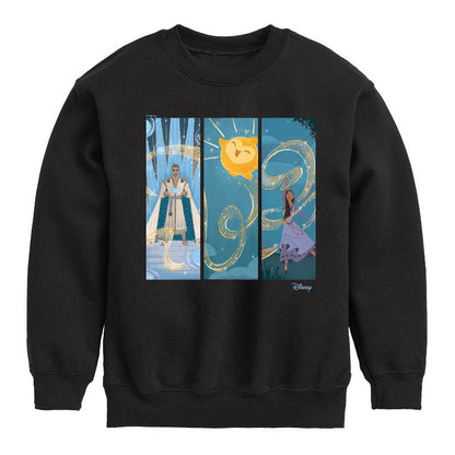 Boys' - Disney - Character Panels Graphic Long Sleeve Fleece Sweatshirt