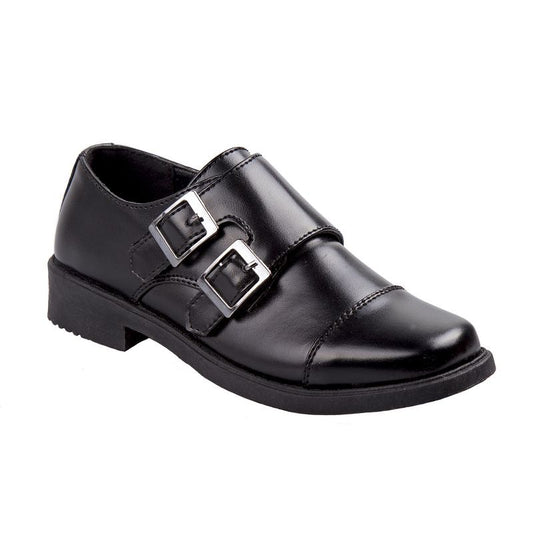 Josmo Boy's Metal Buckle Accent Dress Oxford Boys' Shoes - Comfortable Uniform Formal Boys' Shoes (Toddler)