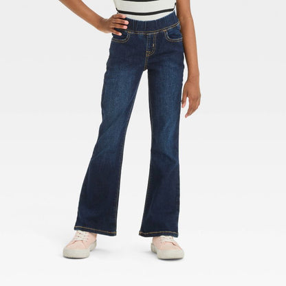 Girls' Mid-Rise Pull-On Flare Jeans - Cat & Jack™