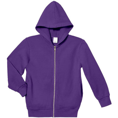 City Threads 100% Cotton Kids Unisex Soft Fleece Zip Hoodie with Inner Pockets - USA-Made