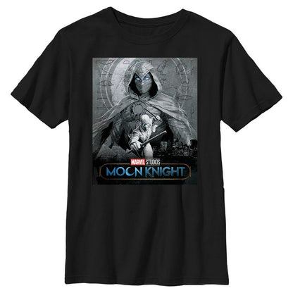 تي شيرت Marvel: Moon Knight للأولاد بطبعة الهوية المزدوجة