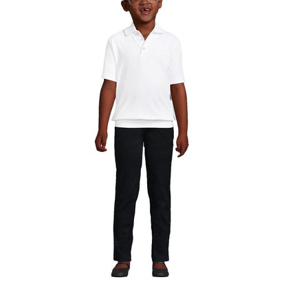 Lands' End School Uniform Big Kids Short Sleeve Banded Bottom Polo Shirt
