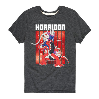تي شيرت جرافيكي بأكمام قصيرة من بوكيمون - أسطورة كورايدون للأولاد