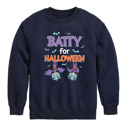 Boys' - Dr. Seuss - Batty For Halloween Thing 1 and Thing 2 Graphic Long Sleeve Fleece Sweatshirt