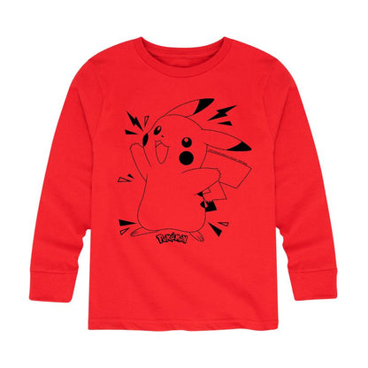 تي شيرت جرافيكي بأكمام طويلة للأولاد - بوكيمون - بوكيديكس بيكاتشو