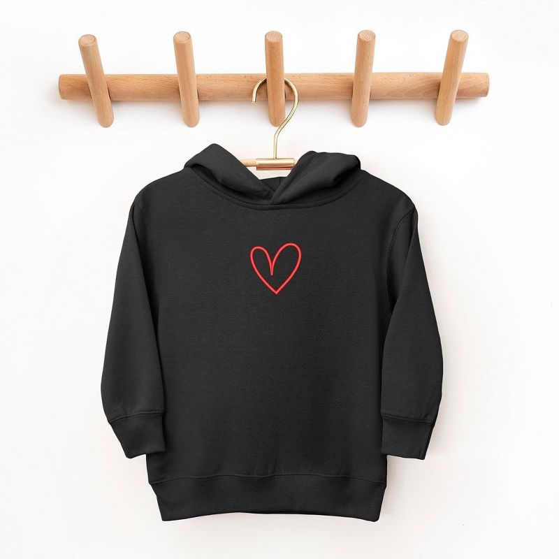 The Juniper Shop Embroidered Hand Drawn Heart Toddler Graphic Hoodie