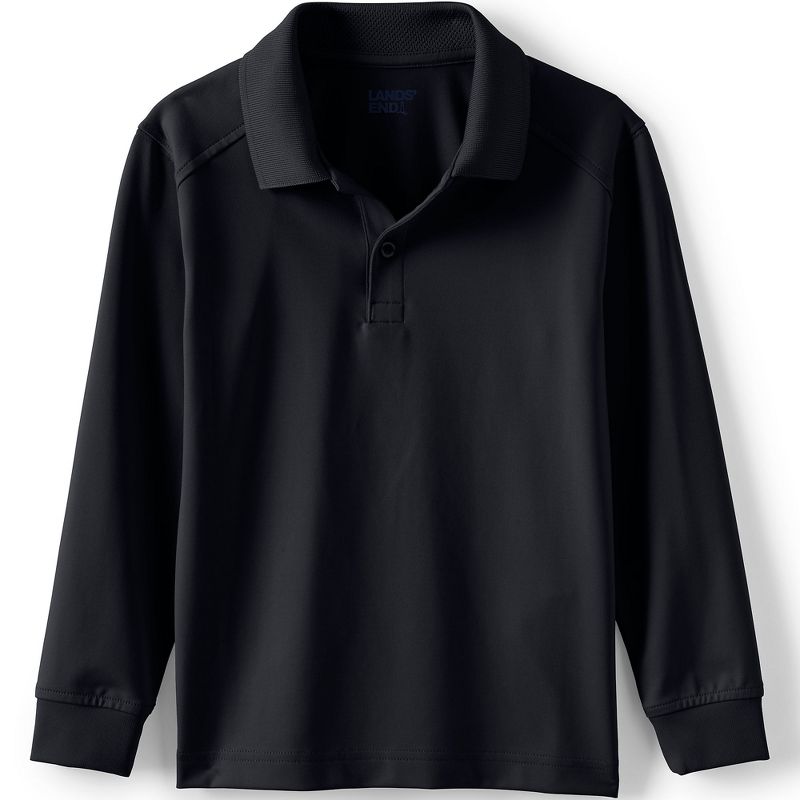 Lands' End School Uniform Kids Long Sleeve Rapid Dry Polo Shirt