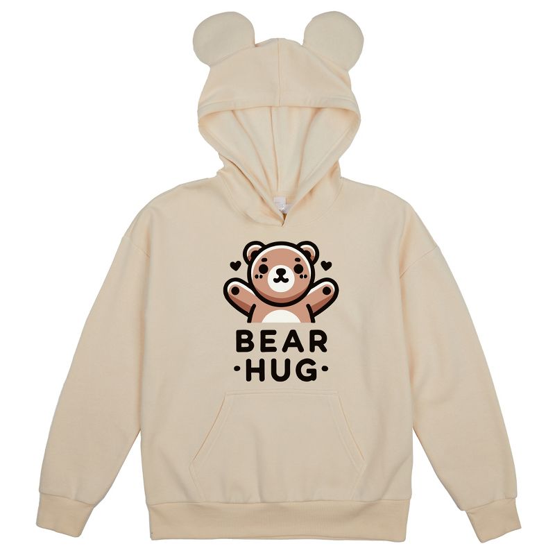 Bear Hug Youth Girl's Tofu Long Sleeve Cosplay Hoodie With 3D Ears