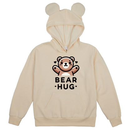 Bear Hug Youth Girl's Tofu Long Sleeve Cosplay Hoodie With 3D Ears