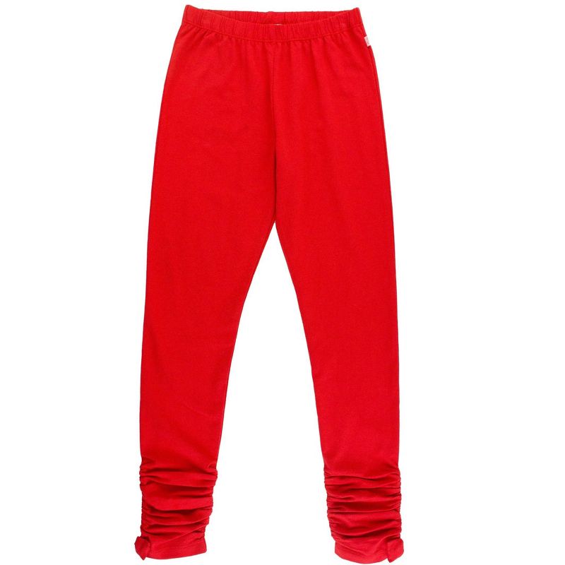 RuffleButts Girls Ruched Bow Leggings
