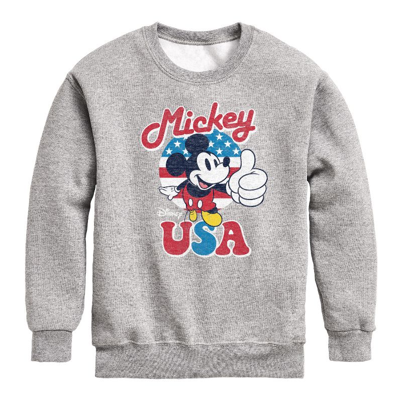 Boys' - Disney - Americana Graphic Long Sleeve Fleece Sweatshirt