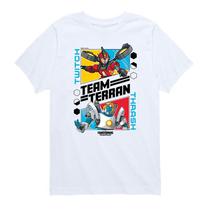 تي شيرت جرافيكي بأكمام قصيرة من ترانسفورمرز - شرارة الأرض للأولاد