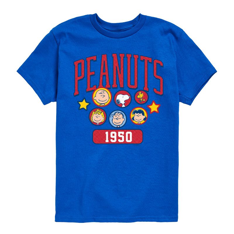 تي شيرت رياضي بأكمام قصيرة ورسومات جرافيكية للأولاد من Peanuts Crew