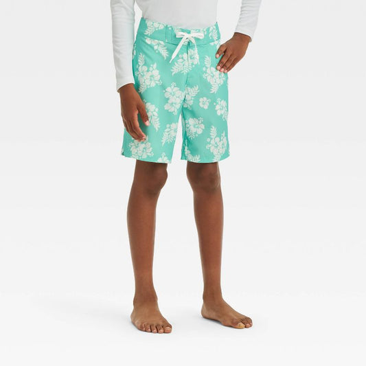 Boys' Floral Swim Shorts - art class™ Green