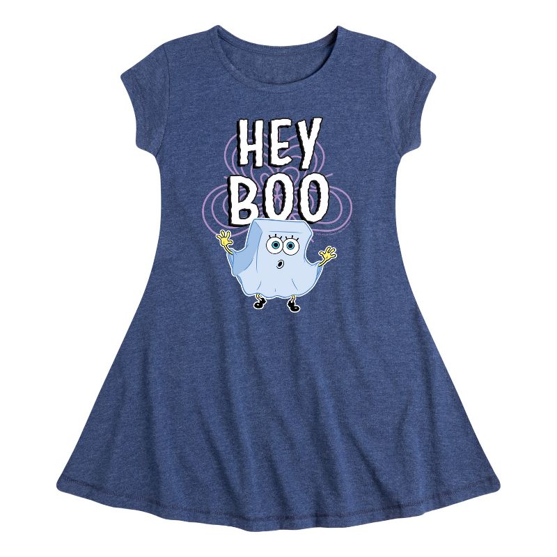 Girls' - SpongeBob SquarePants - Hey Boo Fit & Flair Cap Sleeve Dress
