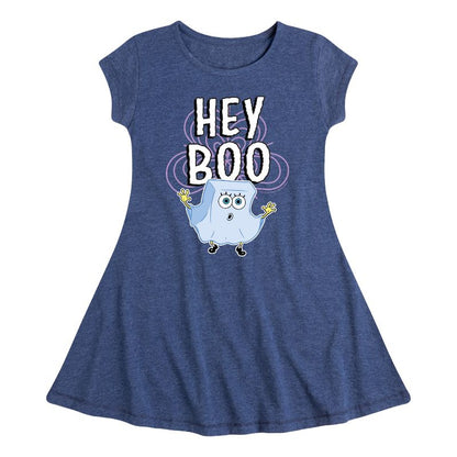 Girls' - SpongeBob SquarePants - Hey Boo Fit & Flair Cap Sleeve Dress