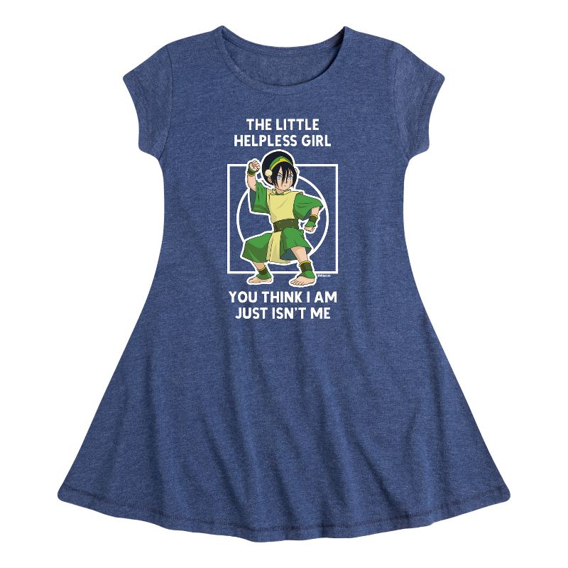Girls' - Avatar: The Last Airbender - Toph Fit & Flair Cap Sleeve Dress