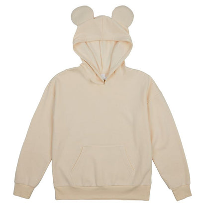Bear Inspired Cosplay Youth Off-White Oversized Hoodie with 3D Bear Ears