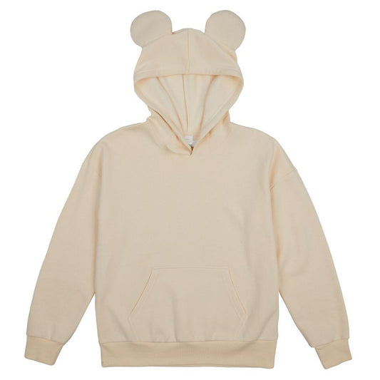 Bear Inspired Cosplay Youth Off-White Oversized Hoodie with 3D Bear Ears