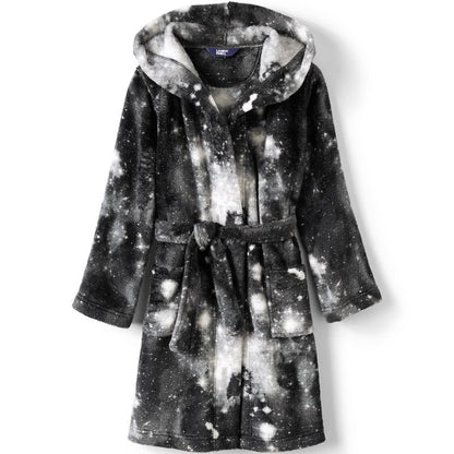 Lands' End Kids Hooded Fleece Solid Robe