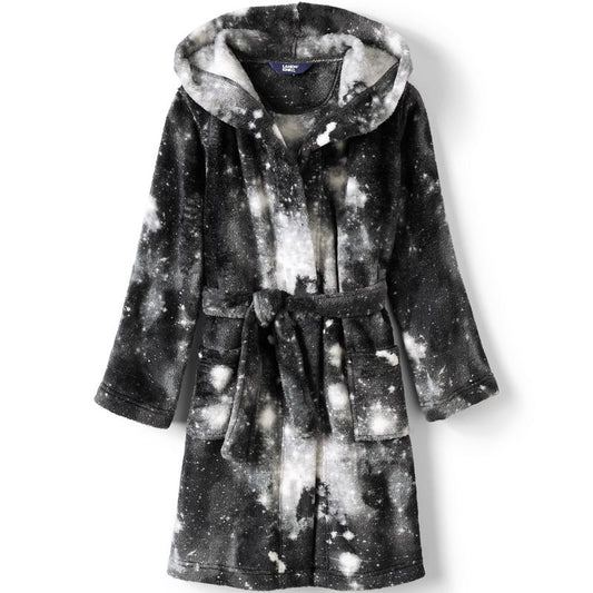 Lands' End Kids Hooded Fleece Solid Robe