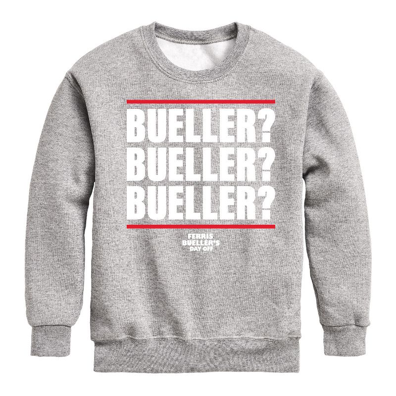 Boys' - Ferris Bueller's Day Off - Bueller Bueller Bueller Graphic Long Sleeve Fleece Sweatshirt