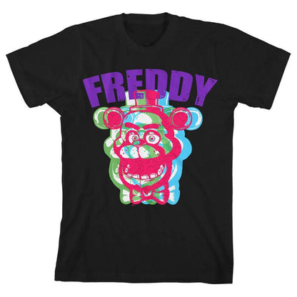 تي شيرت أسود متعدد الألوان للأولاد من سلسلة Five Nights at Freddy's