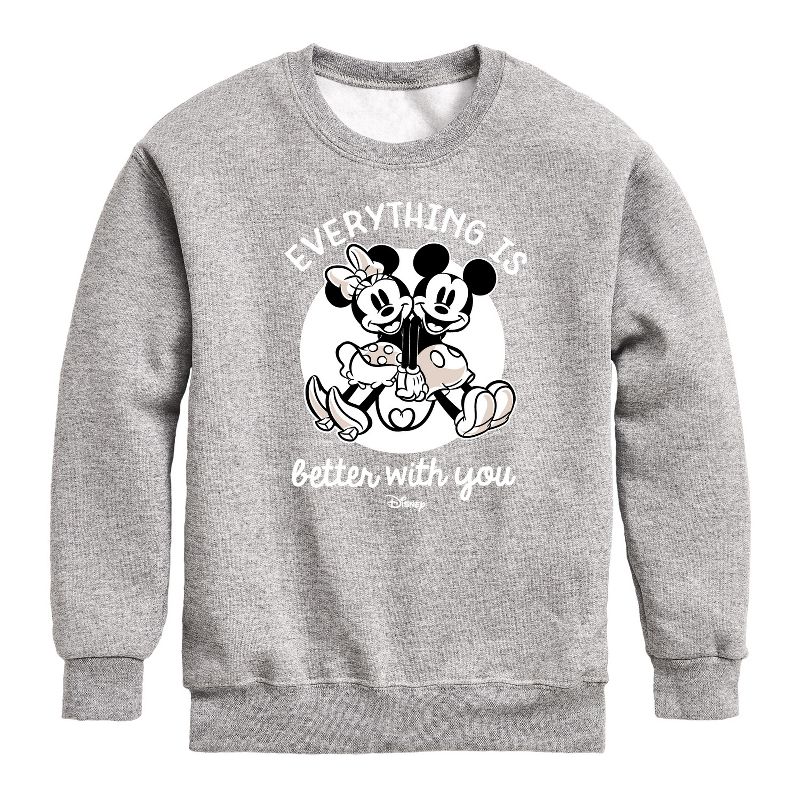 Boys' - Disney - Mickey & Friends Graphic Long Sleeve Fleece Sweatshirt