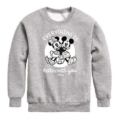 Boys' - Disney - Mickey & Friends Graphic Long Sleeve Fleece Sweatshirt