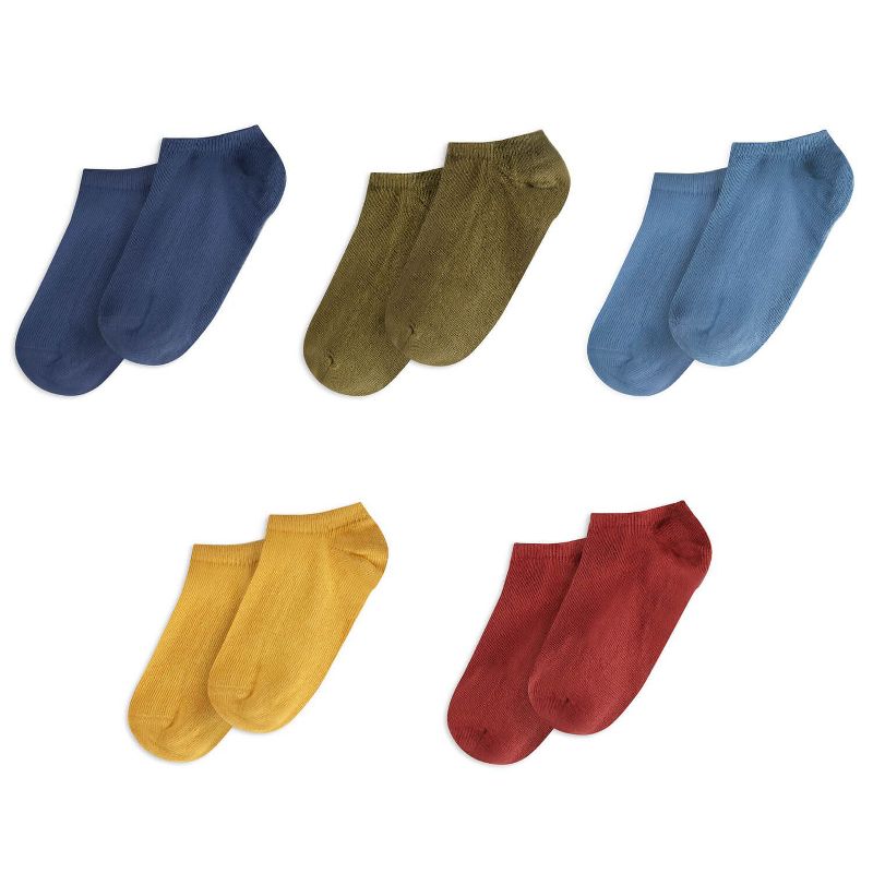 Mightly Kids Organic Cotton Ankle Sports Socks 5-pack