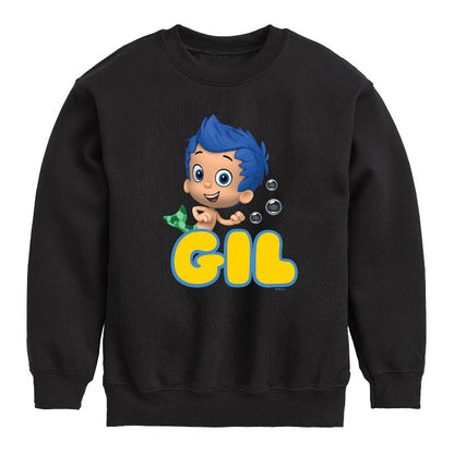 Boys' - Bubble Guppies - Gil Graphic Long Sleeve Fleece Sweatshirt