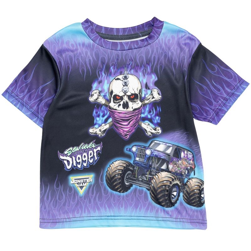 Monster Jam Grave Digger El Toro Loco Megalodon Truck T-Shirt Little Kid to Big Kid