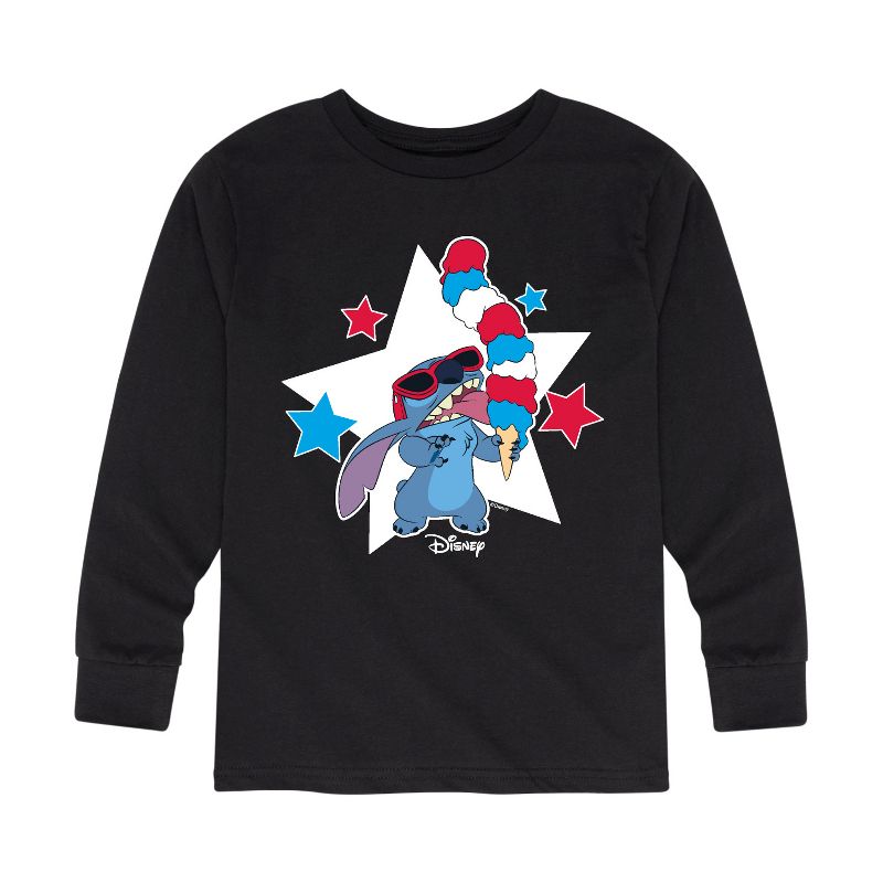 Boys' - Lilo and Stitch - Stitch Ice Cream Long Sleeve Graphic T-Shirt